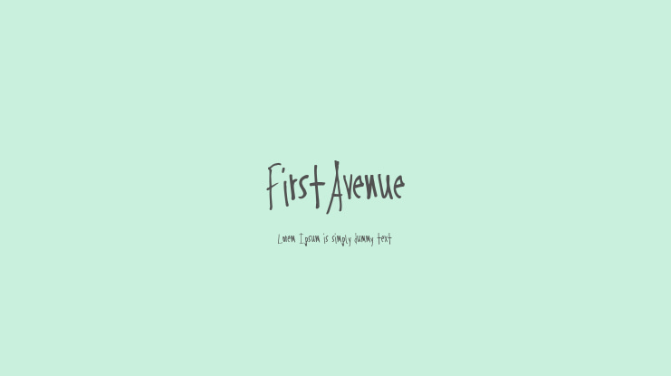 FirstAvenue Font