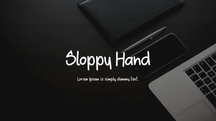 Sloppy Hand Font