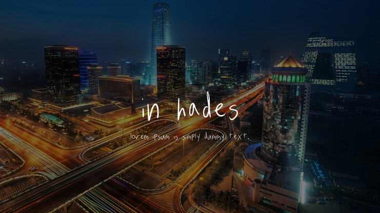 In Hades Font