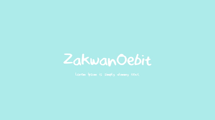ZakwanOebit Font