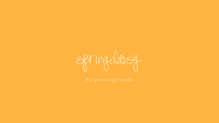 SpringDaisy Font