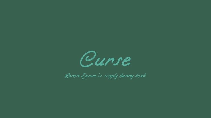 Curse Font