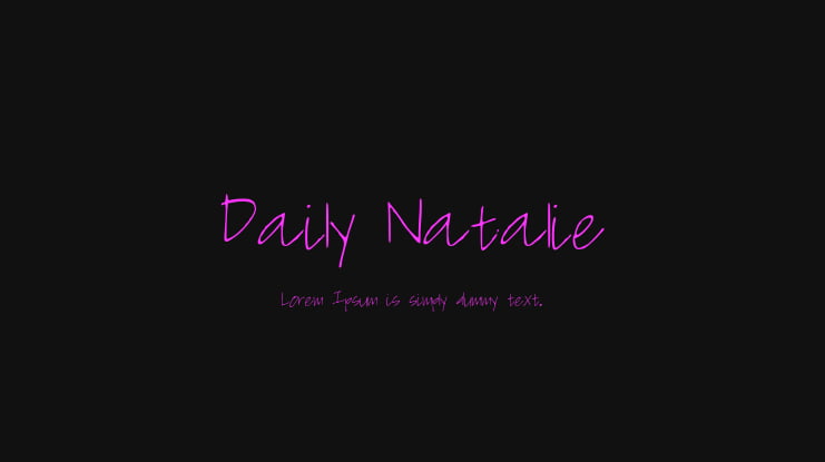 Daily_Natalie Font
