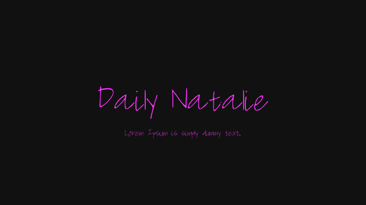 Daily_Natalie Font