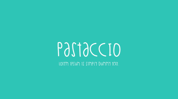 Pastaccio Font