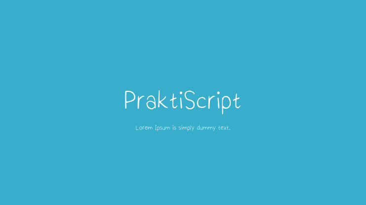 PraktiScript Font