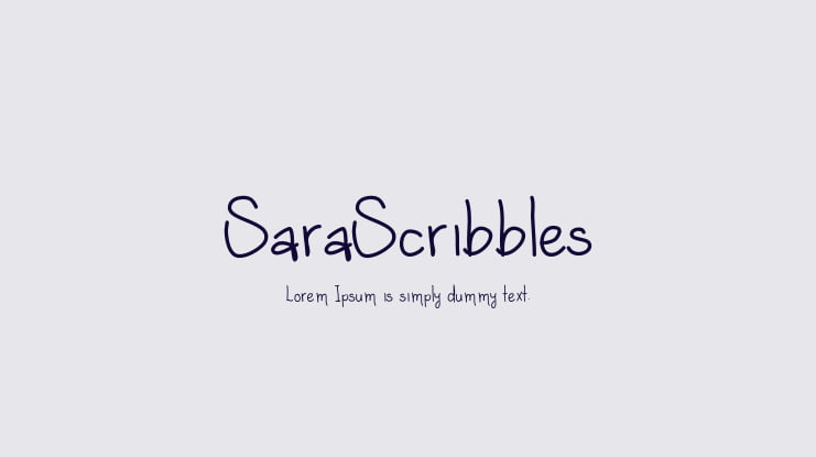 SaraScribbles Font