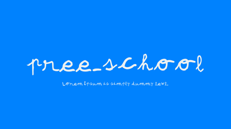 pree-school Font