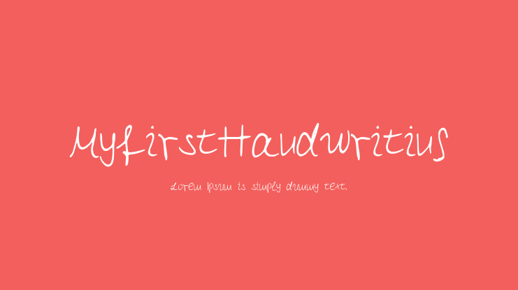 MyfirstHandwriting Font