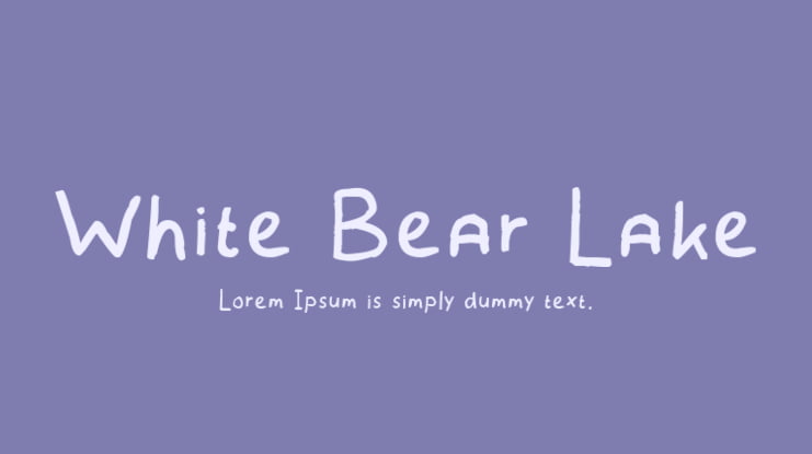 White Bear Lake Font