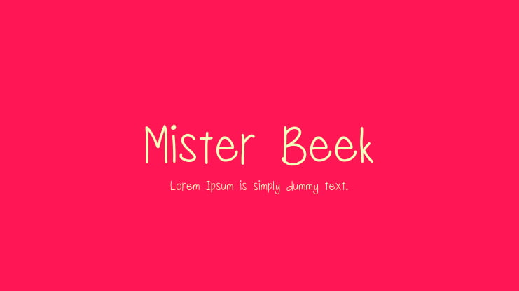 Mister Beek Font
