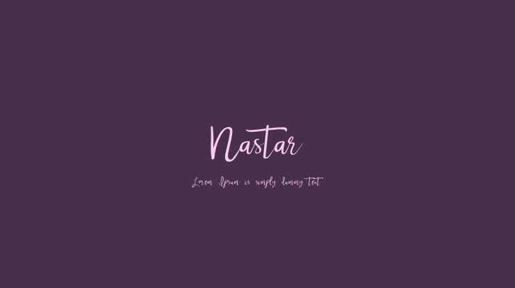 Nastar Font
