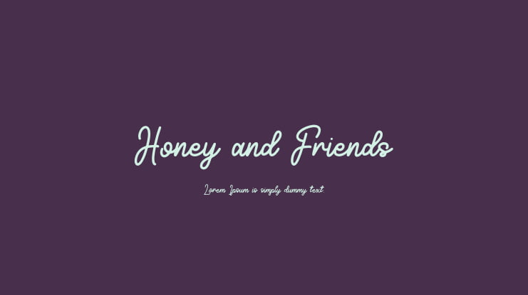 Honey and Friends Font