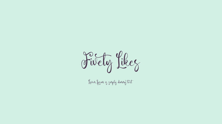 Fivety Likes Font