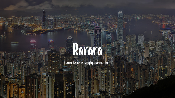 Rarara Font
