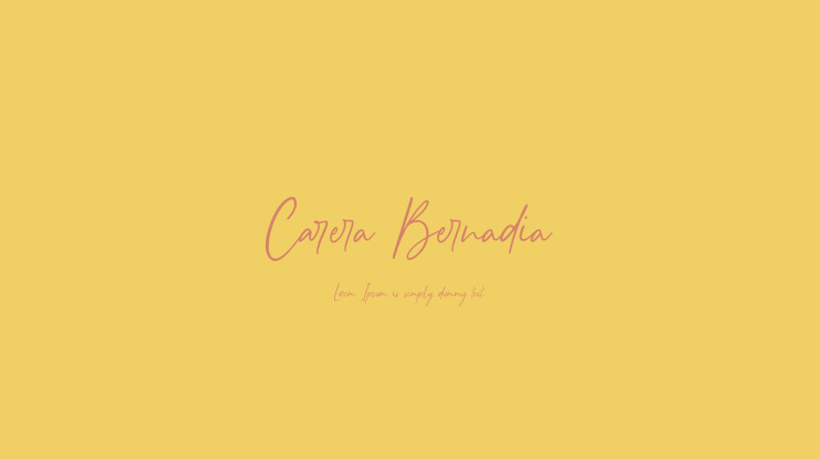 Carera Bernadia Font