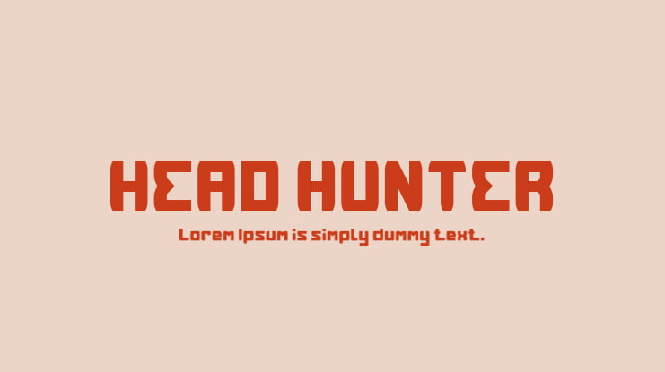 HEAD HUNTER Font