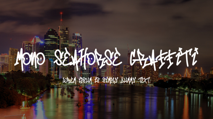 Mono Seahorse Graffiti Font