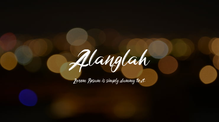 Alanglah Font