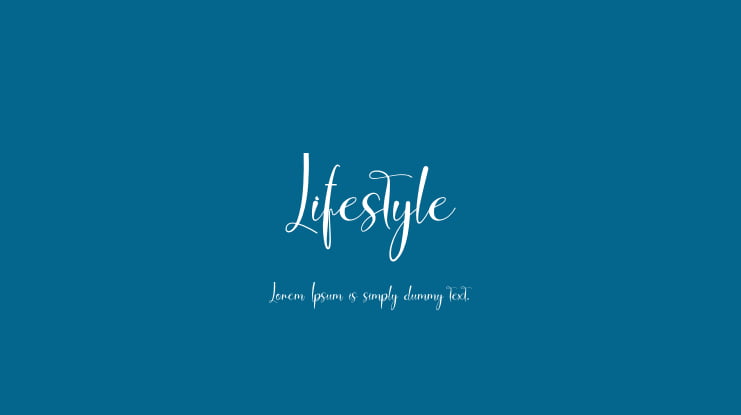 Lifestyle Font