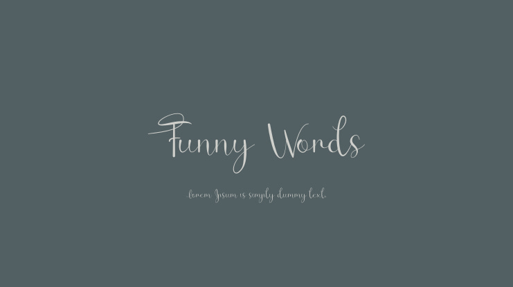 Funny Words Font