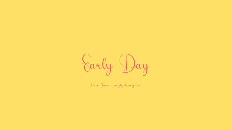 Early Day Font