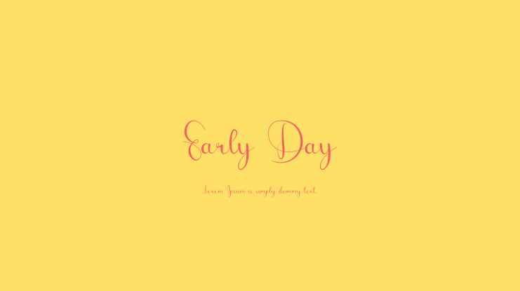 Early Day Font