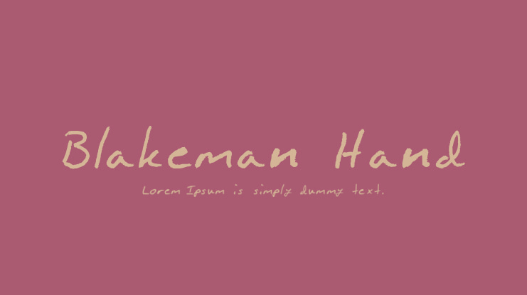 Blakeman Hand Font
