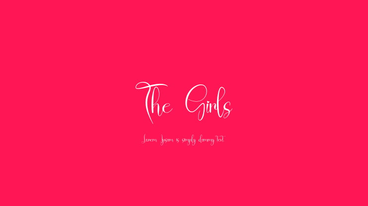 The Girls Font
