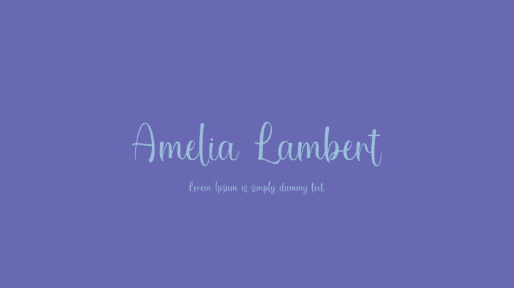 Amelia Lambert Font
