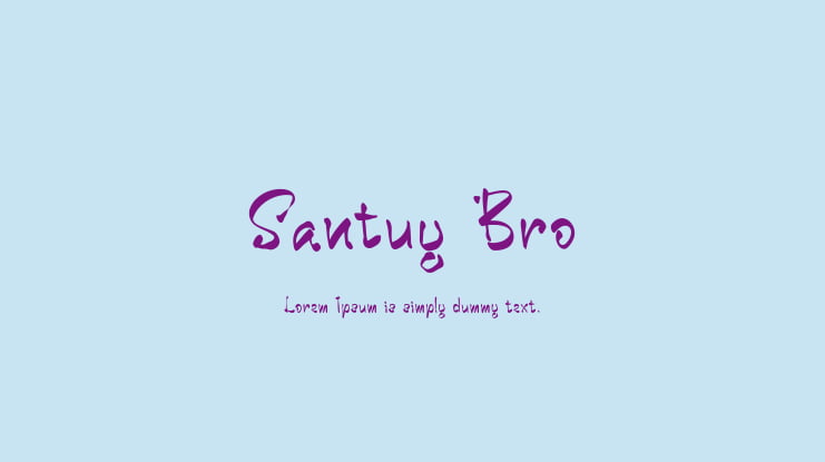 Santuy Bro Font