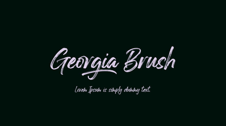 Georgia Brush Font