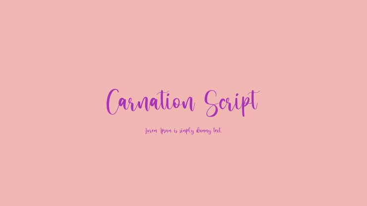 Carnation Script Font