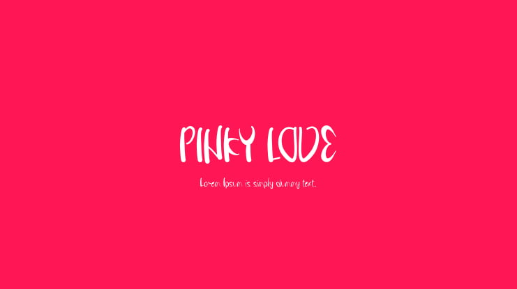 PINKY LOVE Font