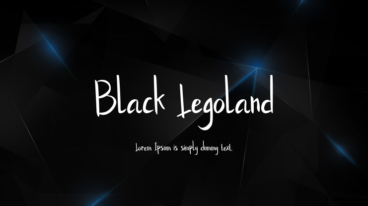 Black Legoland Font