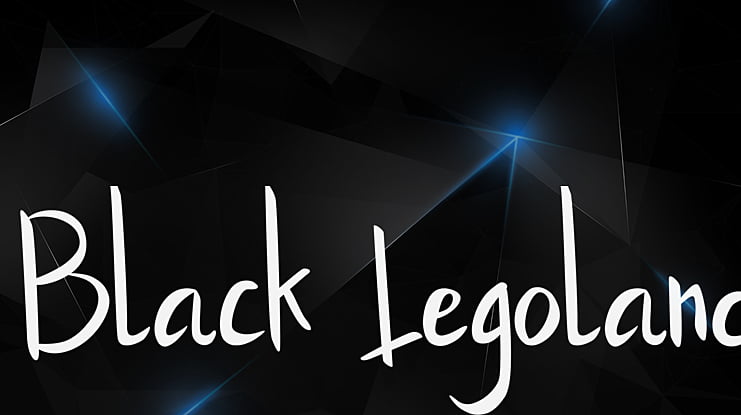 Black Legoland Font