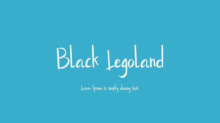 Black Legoland Font