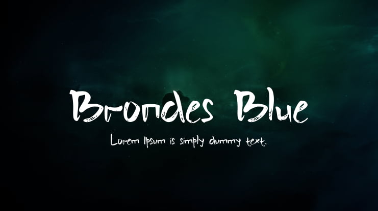 Brondes Blue Font