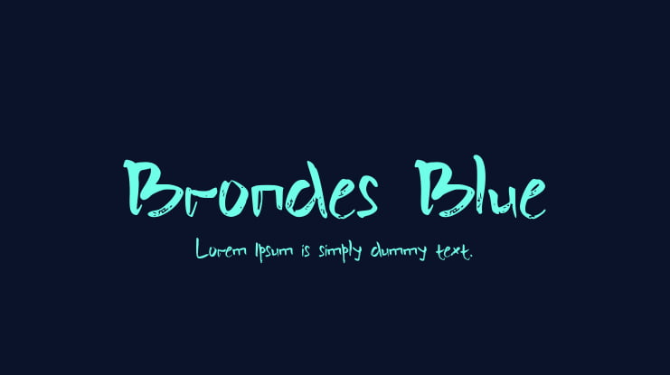 Brondes Blue Font