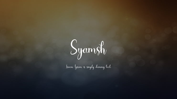 Syamsh Font