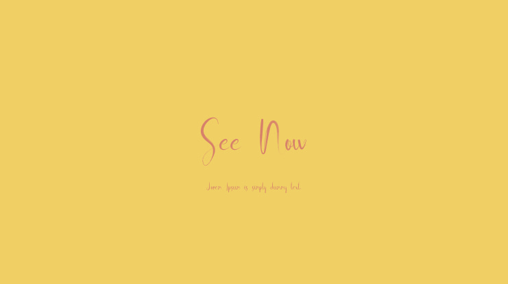 See Now Font