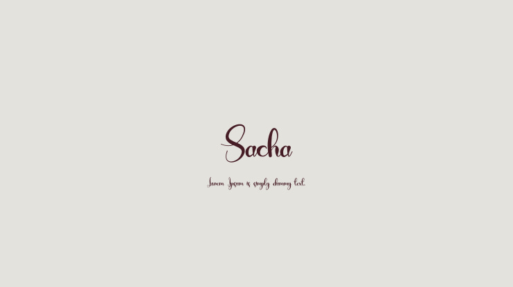Sacha Font