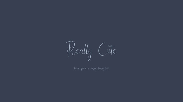 Really Cute Font