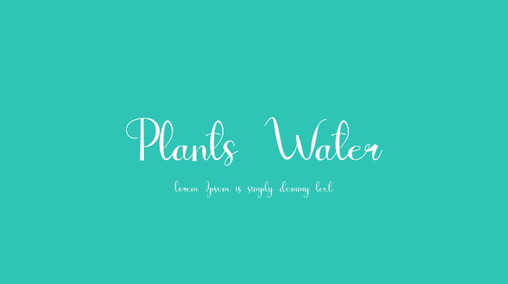Plants Water Font