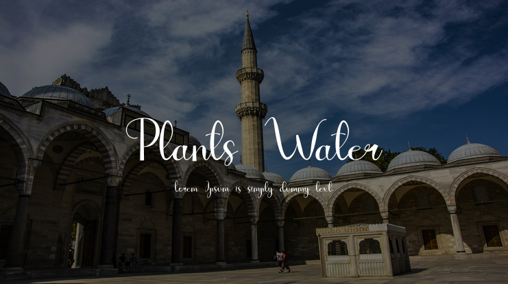 Plants Water Font