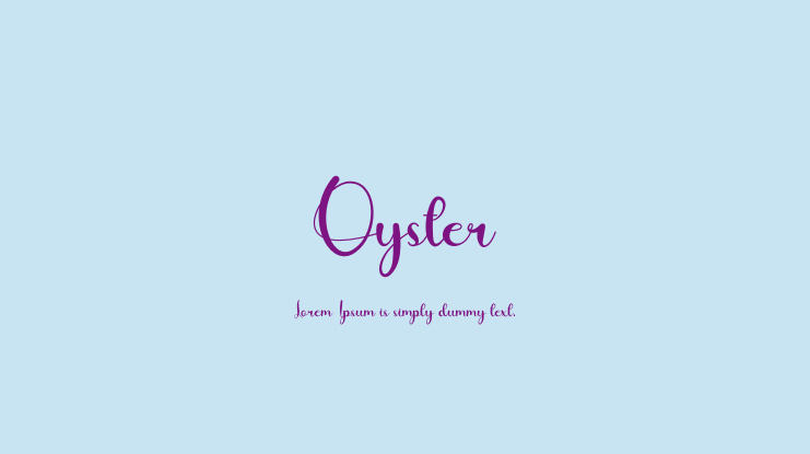 Oyster Font