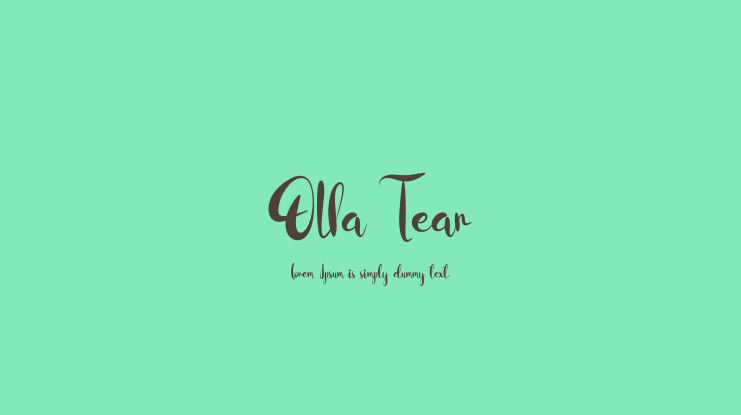 Olla Tear Font
