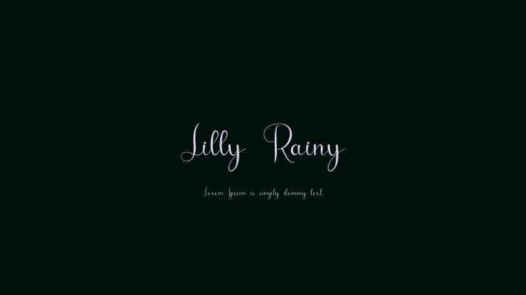 Lilly Rainy Font