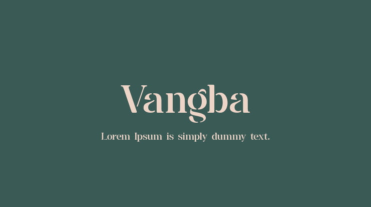 Vangba Font