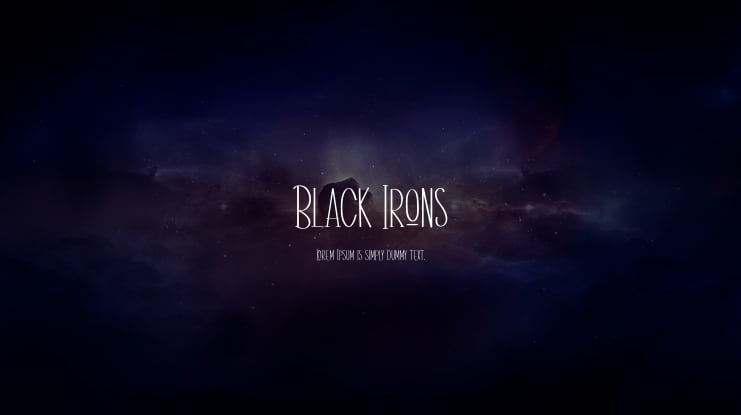 Black Irons Font